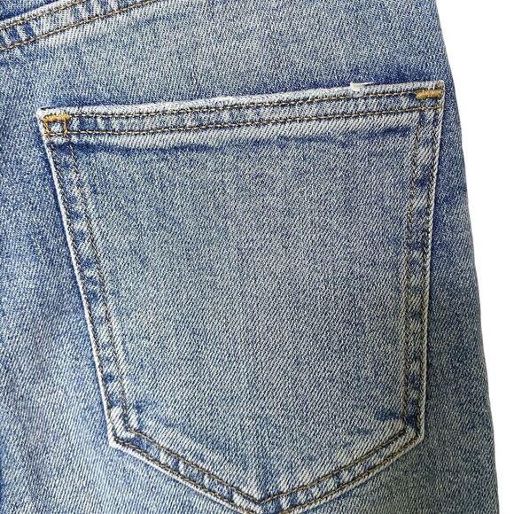 Aritzia Denim Forum Womens Size 23 High Rise Slim Ankle Blue Jeans Button Fly - Picture 9 of 13